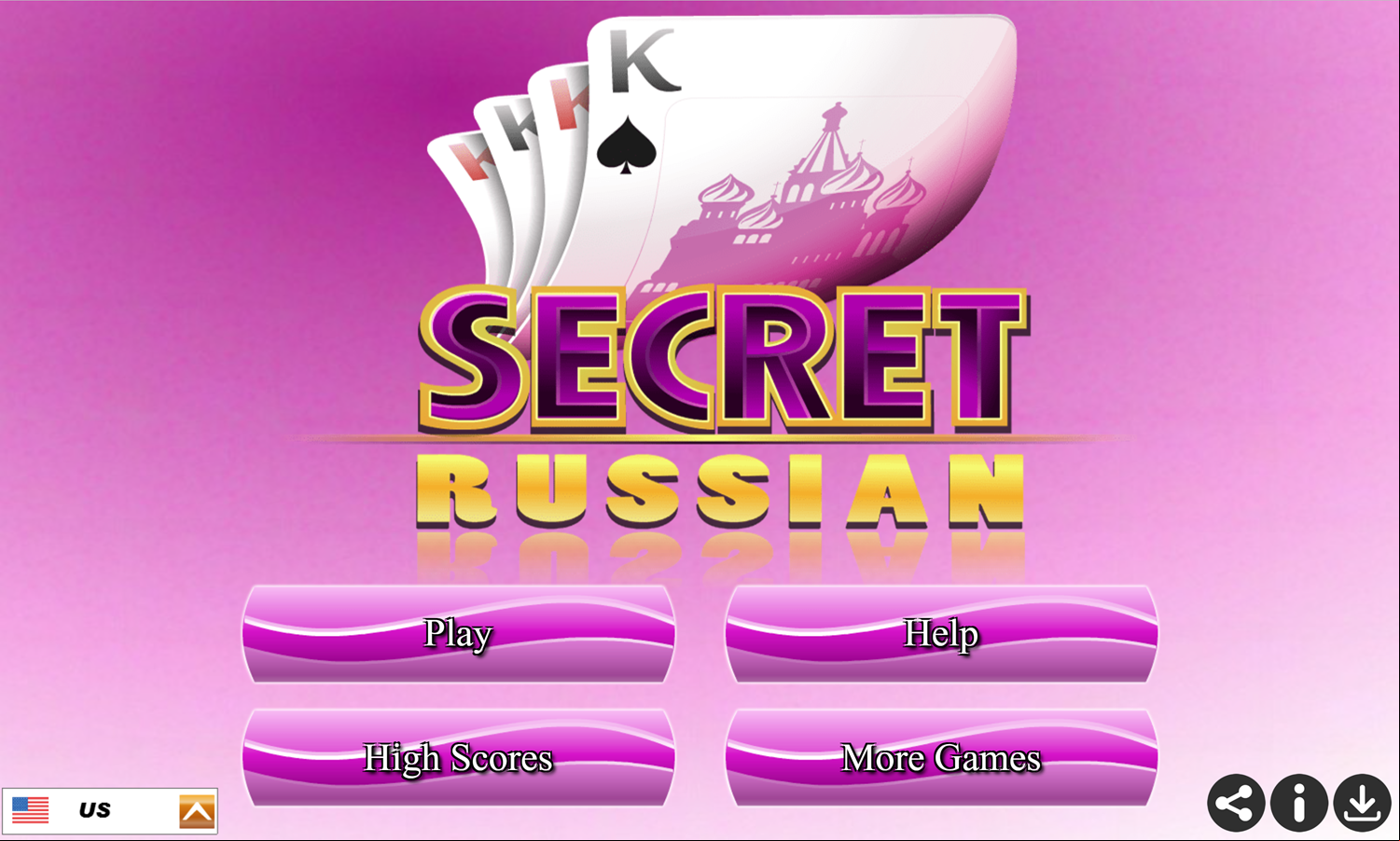 Secret Russian Game Welcome Screen Screenshot.