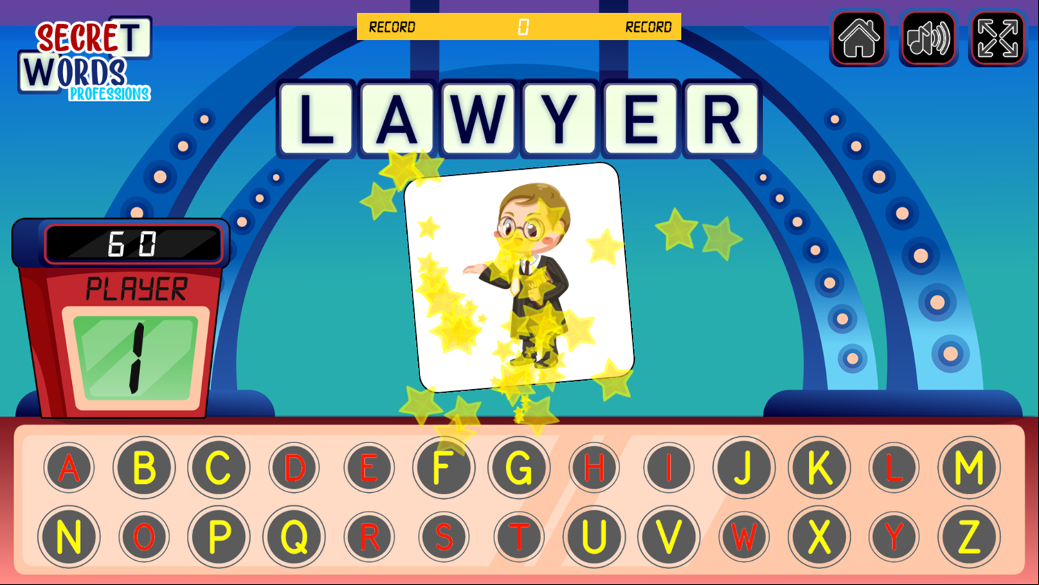 Secret Words Professions Game Level Complete Screenshot.