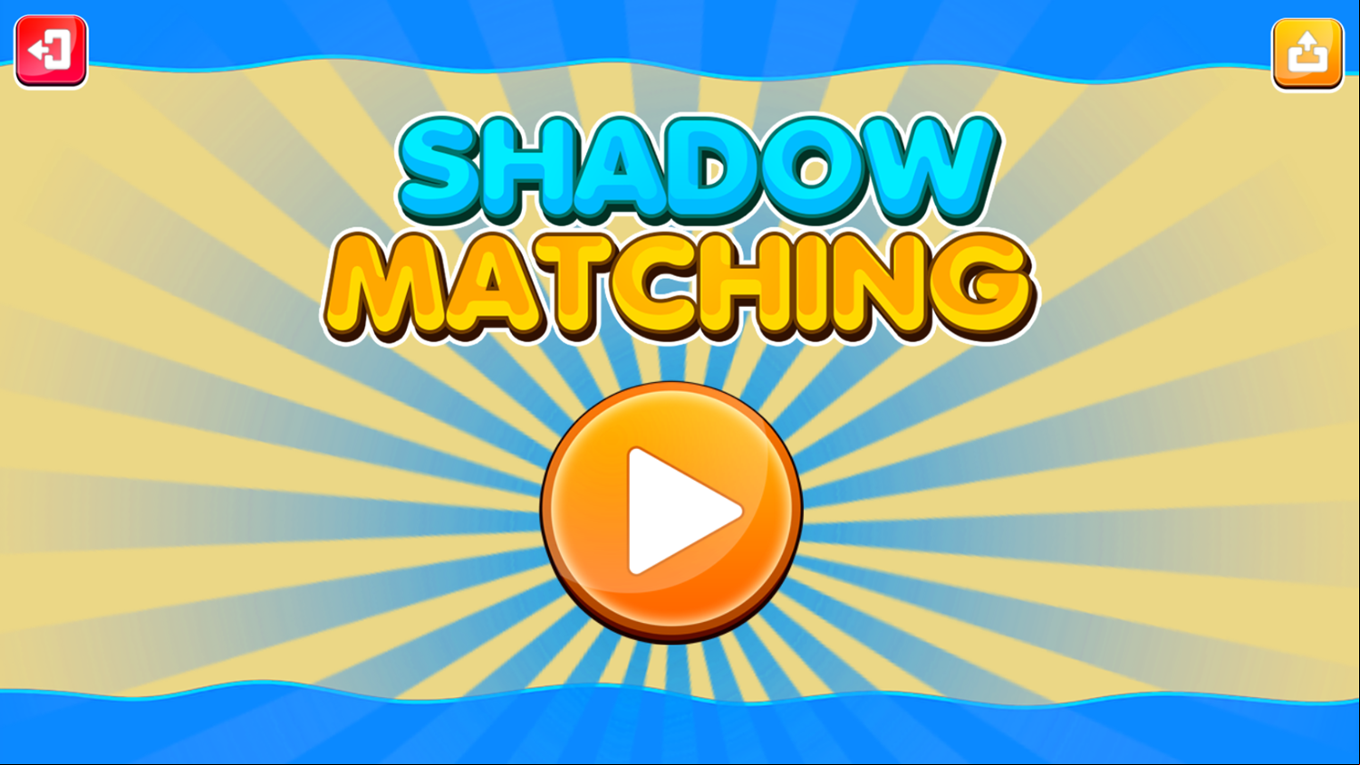 Shadow Matching Game 2 Welcome Screen Screenshot.