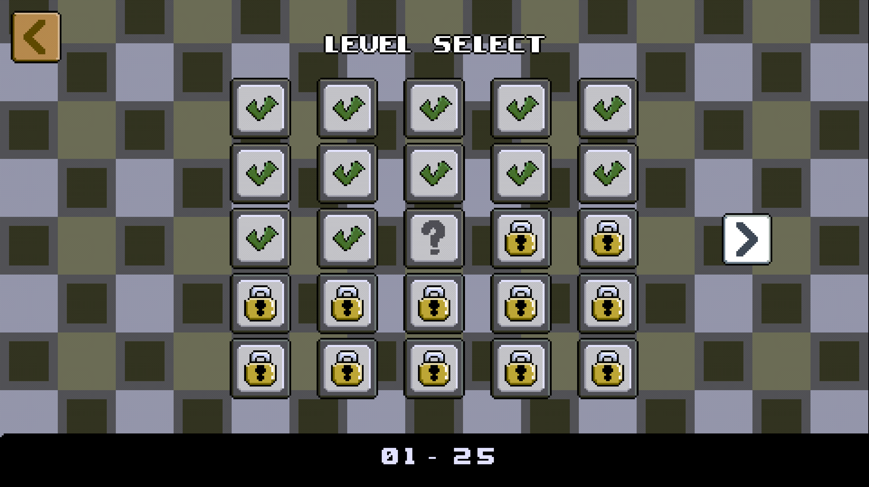 Shadoworld Adventure Level Select Screenshot.