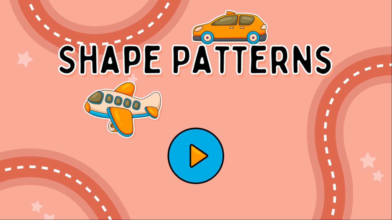 Shape Patterns Game Welcome Screen Screenshot.