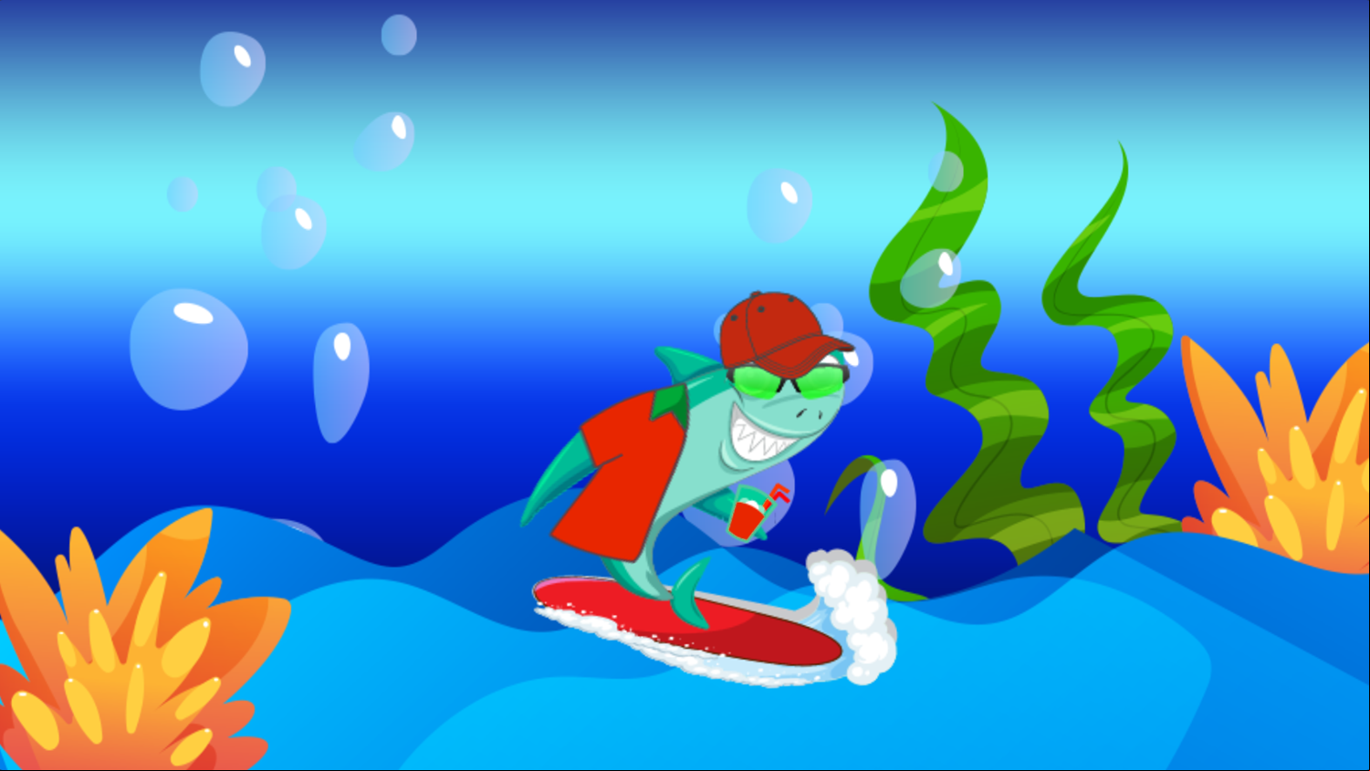 Shark Attack Game Final Outfit Screenshot.