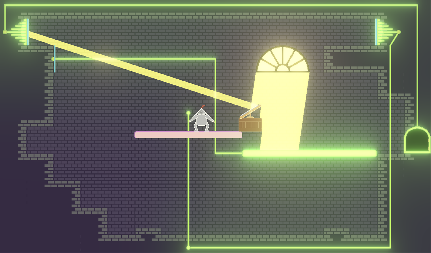Shining Knight Game Activating a lighted Platform on Level 10 Screenshot.