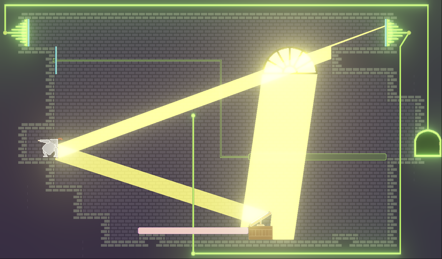 Shining Knight Game Activating a Moving Platform on Level 10 Screenshot.