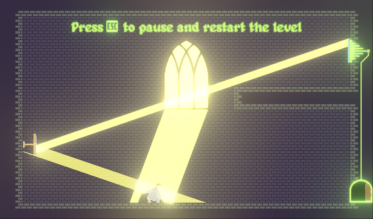 Shining Knight Game Level Restart Instructions Screen Screenshot.