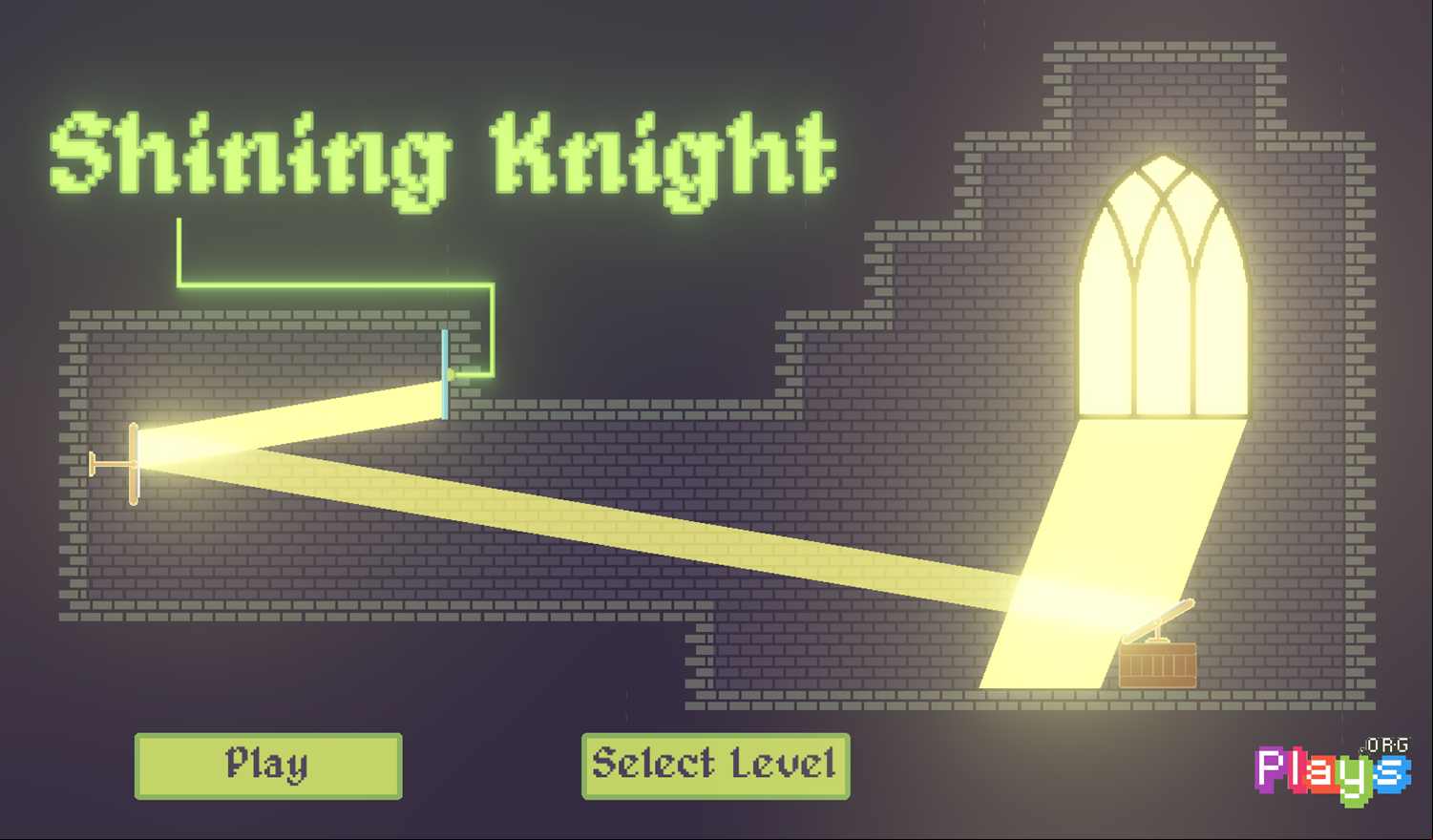 Shining Knight Game Welcome Screen Screenshot.