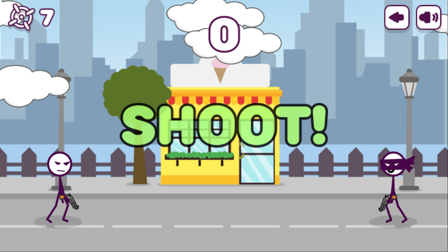Shoot or Die Game Shoot Command Screen Screenshot.
