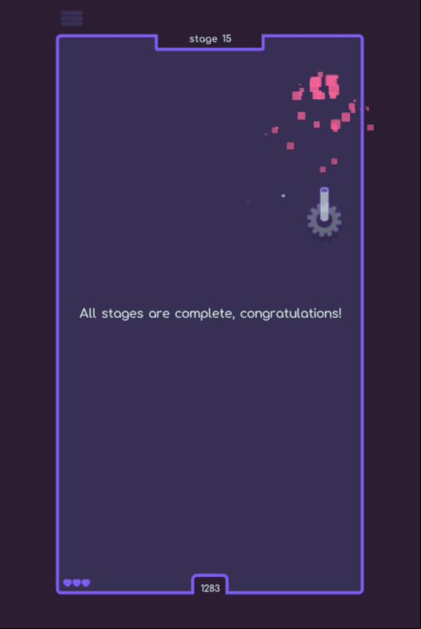 Shoot Up Game Complete Screenshot.