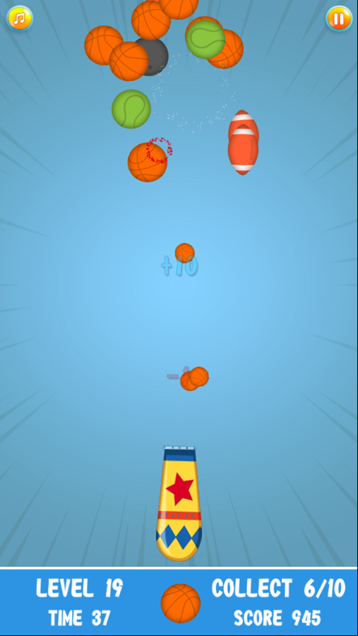 Shooting Balls Game Next Level Screenshot.