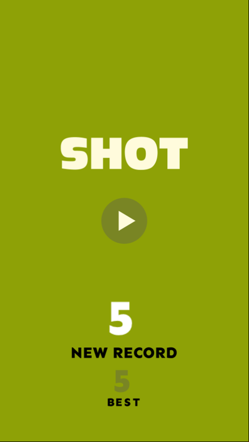 Shot Game Best Score Screenshot.