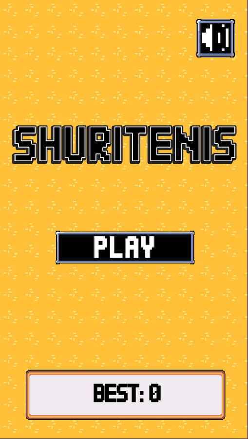 Shuritenis Game Welcome Screen Screenshot.