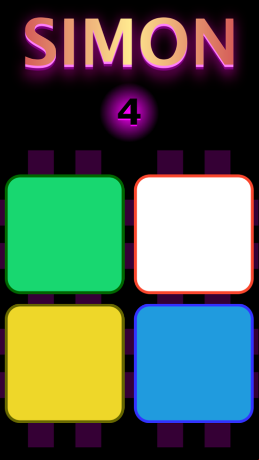 Simon Game Play Screenshot.