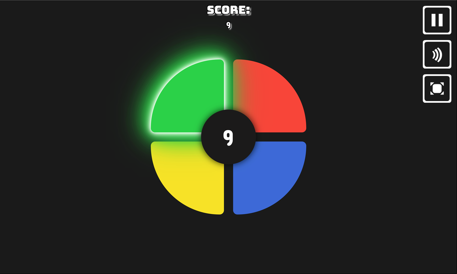 Simon Says Game Screenshot.