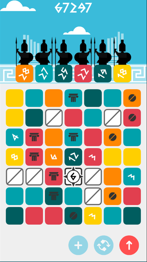 Six Moves Game Level With 5 Colors Screenshot.