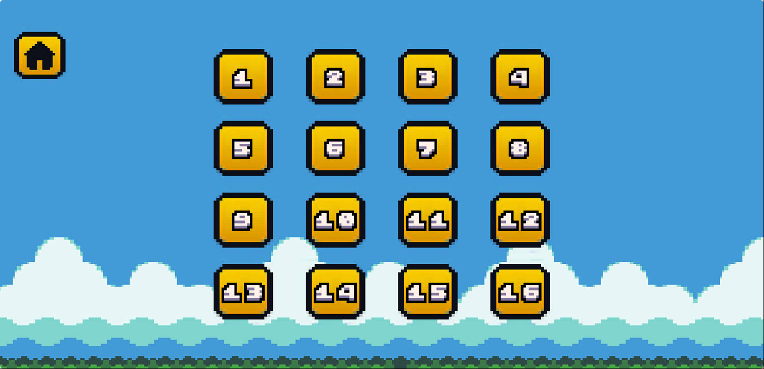 Skater Boy's Journey Game Level Select Screen Screenshot.
