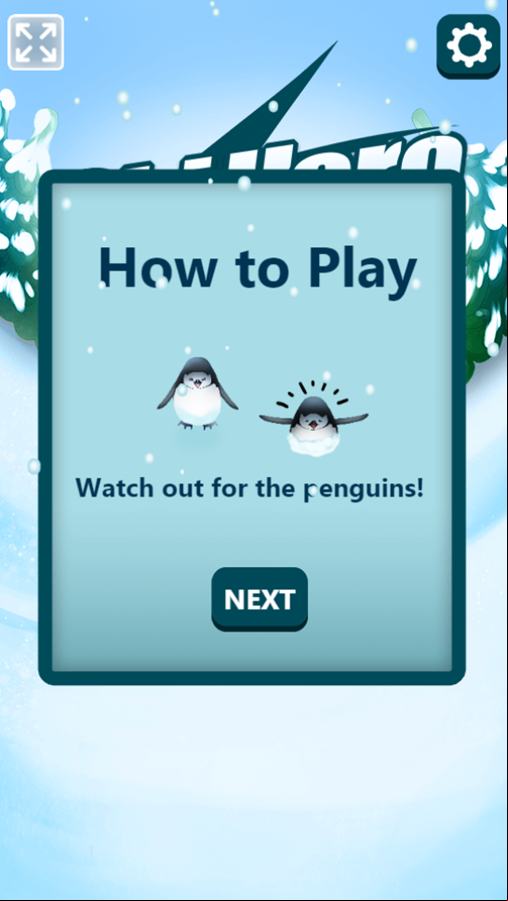 Ski Hero Game Instructions Screenshot.