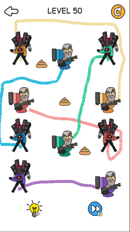 Skibydi Rush Draw to Toilet Game Screenshot.