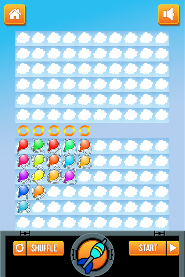 Sky Battle Ships Game Start Screenshot.