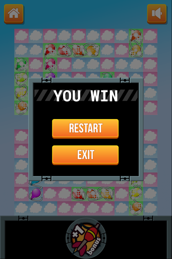 Sky Battle Ships Game Win Screenshot.