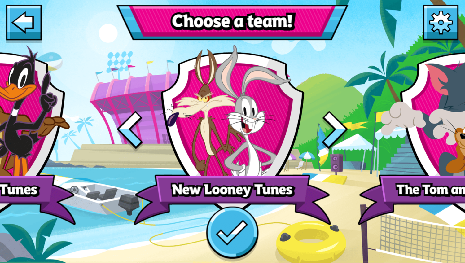 Sky Dive Game Choose Team Screenshot.