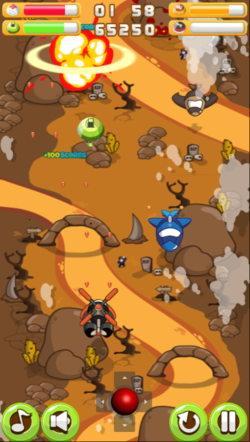 Sky Fighter 2 Groundwar Game Play Screenshot.