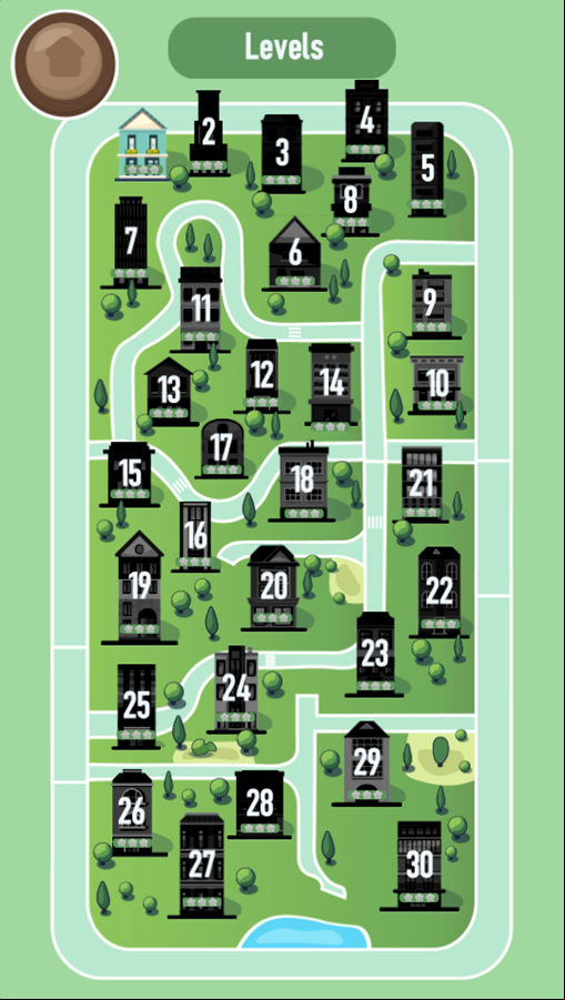 Skyscraper Game Level Select Screenshot.