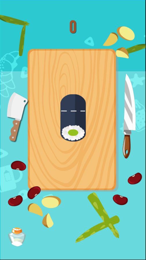 Slash Sushi Game Start Screenshot.