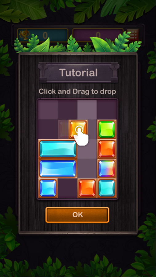 Slide Blocks Game Tutorial Screenshot.