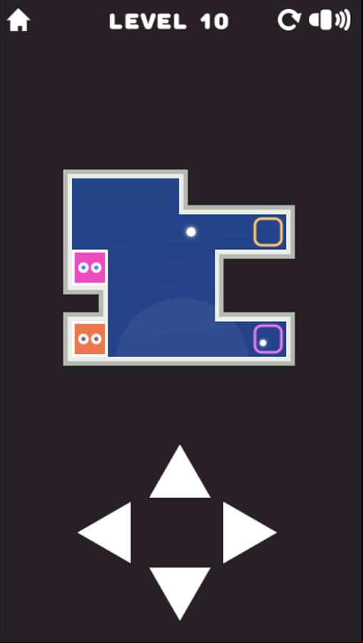 Sliding Blocks Game Level With Two Colors Screenshot.