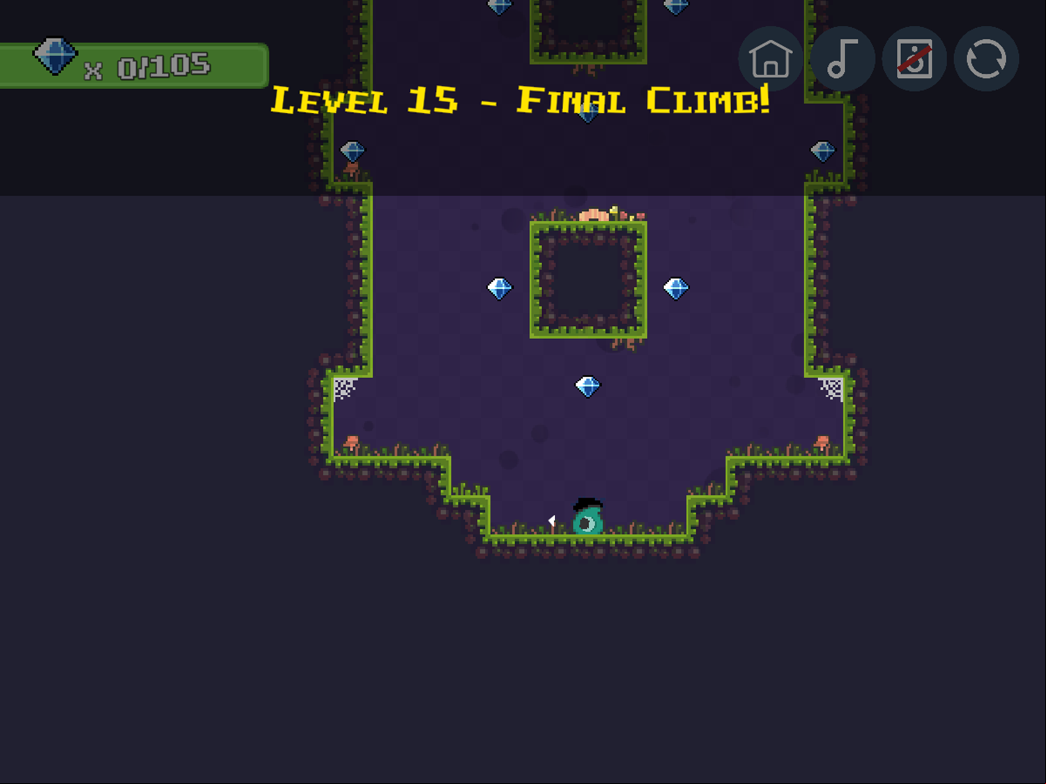Slime Climb Game Final Level Screenshot.