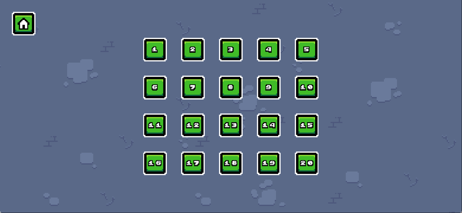 Slime Quest Water's Edge Game Level Select Screen Screenshot.