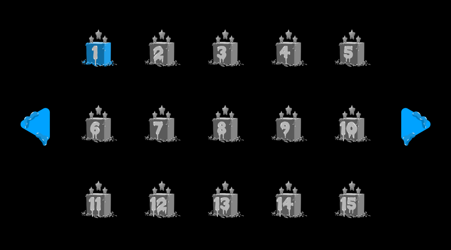 Slime Square Game Welcome Screen Screenshot.