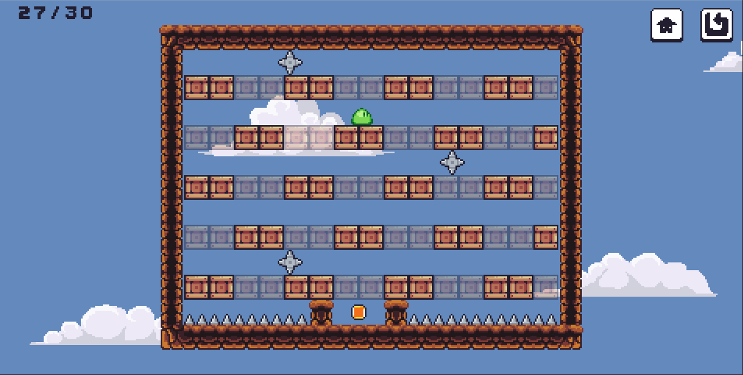 Slime Switch Game Many Falls Screenshot.