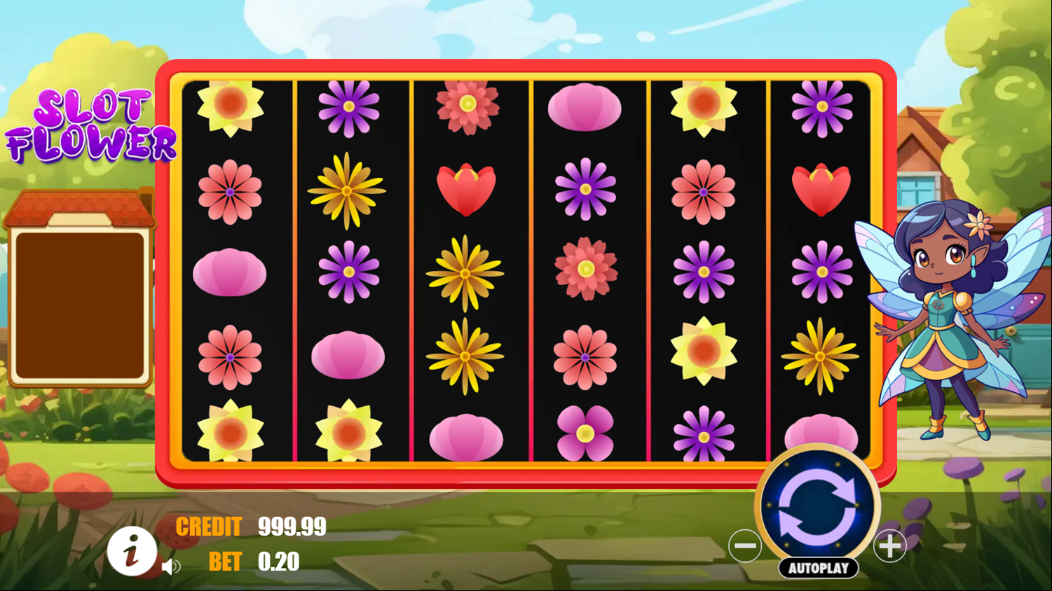 Slot Flower Game Welcome Screen Screenshot.