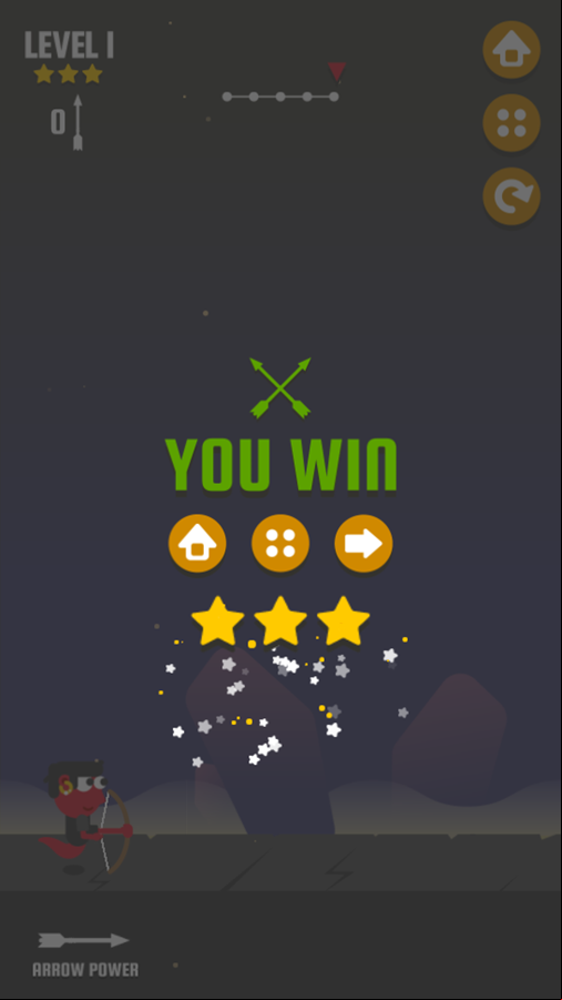 Small Archer 2 Game Level Complete Screenshot.