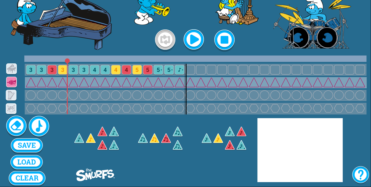 Smurfs Music Trumpet Line Screenshot.