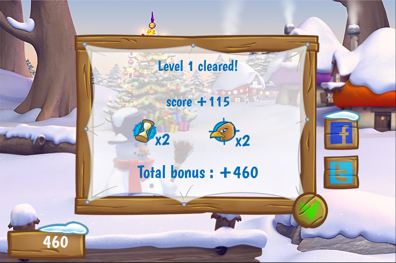 Smurfs Snowballs Level Clear Screenshots.