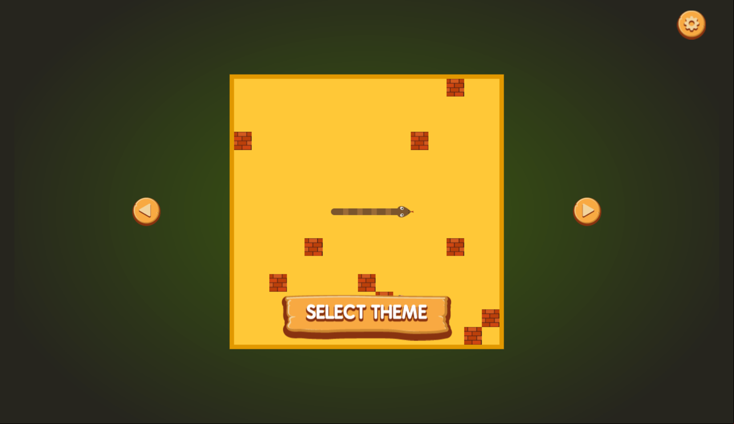 Snake Game Select Theme Screenshot.