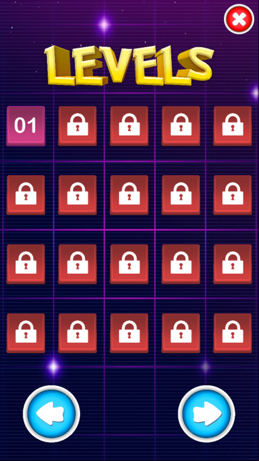 Snake Puzzle Game Level Select Screenshot.