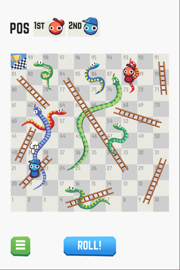 Snakes and Ladders Game Screenshot.