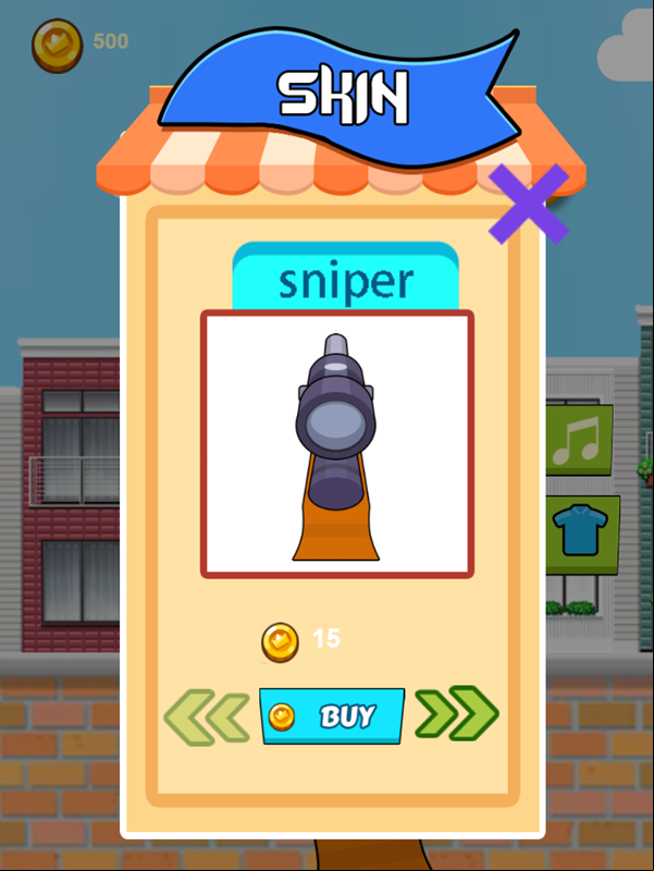 Sniper Hero Game Skin Screenshot.