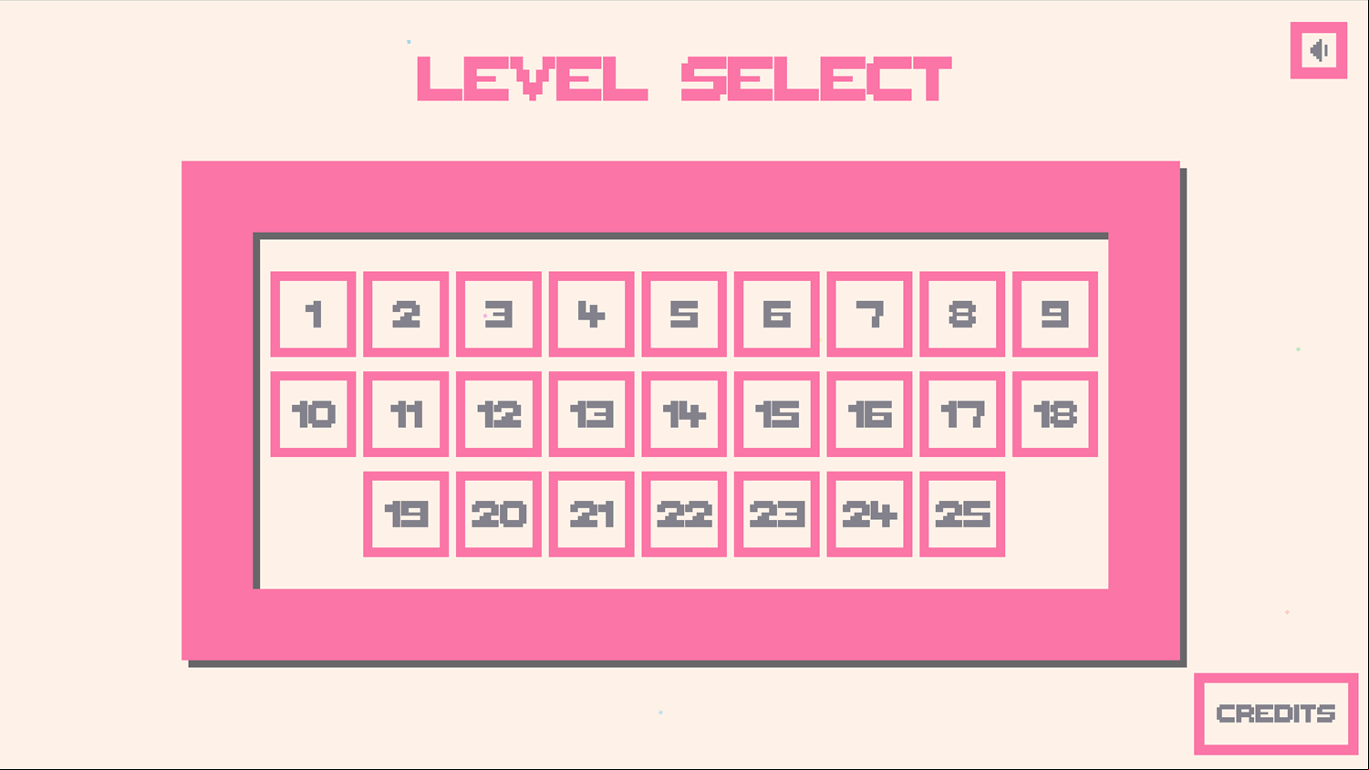 Sokonumber Game Level Select Screen Screenshot.