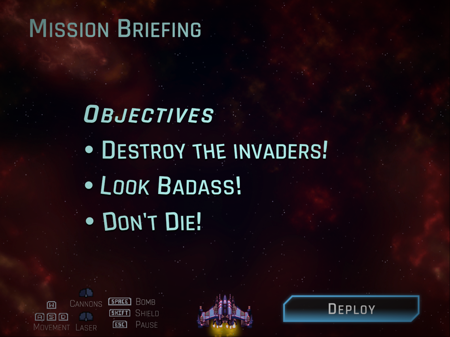 Solar Arbiter Game Mission Briefing Screenshot.