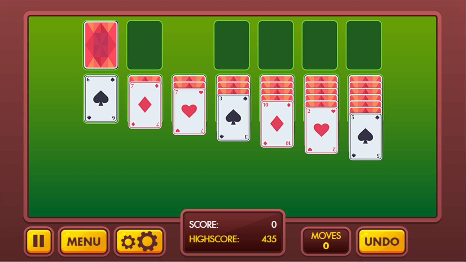 Solitaire Game Screenshot.
