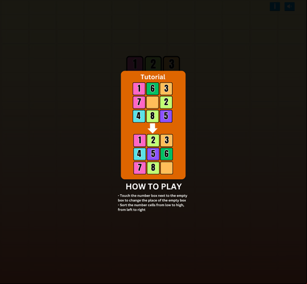 Sort Numbers Puzzle Game How To Play Screenshot.