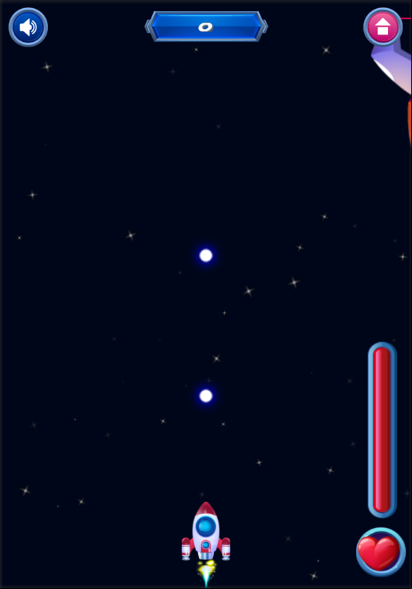 Space Defender Game Start Screenshot.