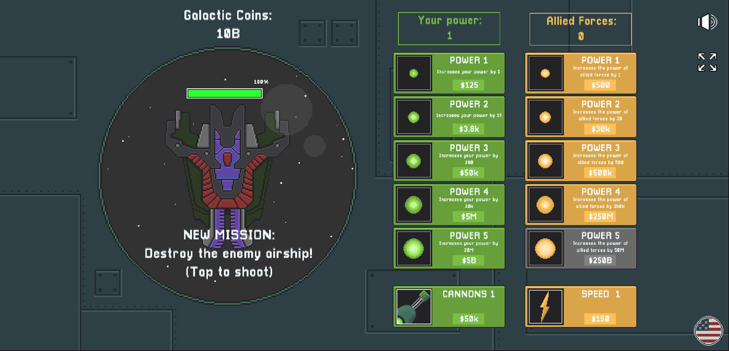 Space Defense Idle Game Fifth Enemy Screenshot.