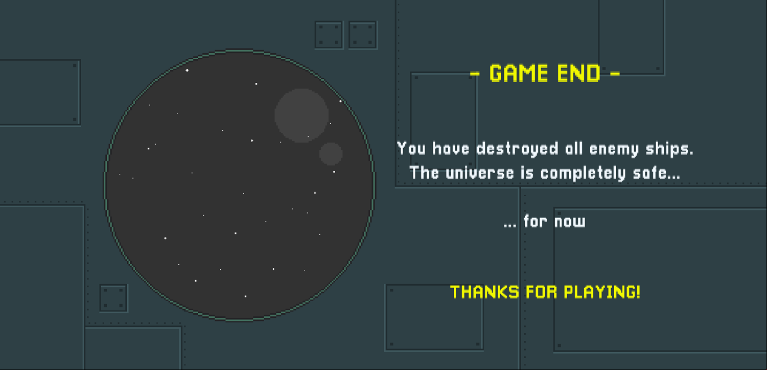 Space Defense Idle Game Beat Screen Screenshot.