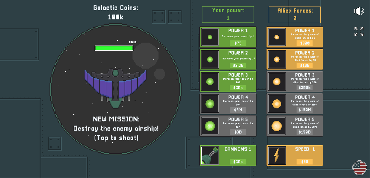 Space Defense Idle Game Third Enemy Screenshot.
