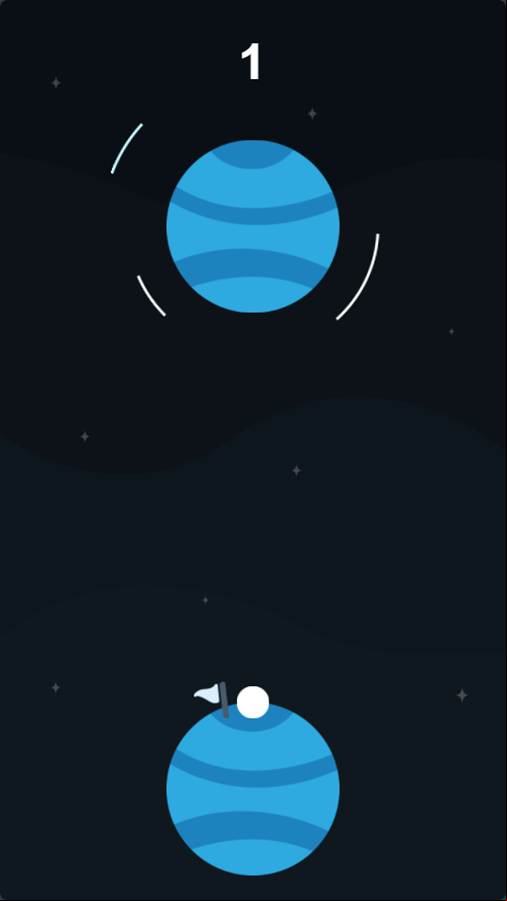 Space Explorer Game Start Screenshot.